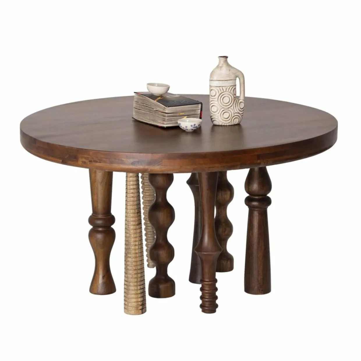 Bois & Chiffons Tables^Table de repas ronde 140 cm Manguier Ramon Naturel - 140x140x76 cm