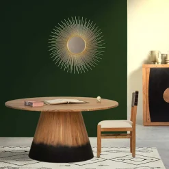 Bois & Chiffons Tables^Table de repas ronde acacia dimona marron - D.140x76 cm