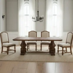 Table de salle à manger 213 cm Manguier Kama Marron - 213x106x76 cm-Bois & Chiffons Best