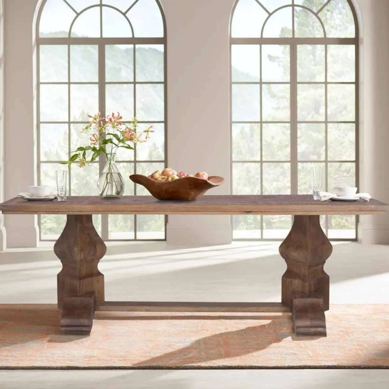 Table de salle à manger 213 cm Manguier Kama Marron - 213x106x76 cm-Bois & Chiffons Best