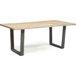 Table de salle à manger en acacia massif marron - 300x100x76 cm-Bois & Chiffons Discount