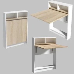 Wooden Art Tables^Table pliable Bracked ecru - 70x90x15 cm