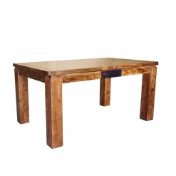 Table rectangulaire en bois sculpté bicolore 200/280 Acacia Maya Naturel - 200x100x78 cm-Bois & Chiffons Hot
