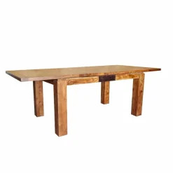 Table rectangulaire en bois sculpté bicolore 200/280 Acacia Maya Naturel - 200x100x78 cm-Bois & Chiffons Hot