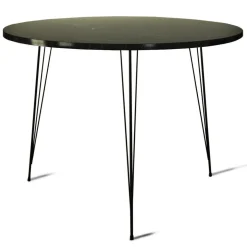 Wooden Art Tables^Table sandalf noir/blanc - 90x75x90 cm
