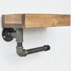 Étagère boruraf noyer/noir - 28x16x15 cm-Wooden Art Hot