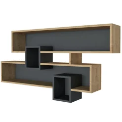 Wooden Art Etagères^Étagère Karen saphir/anthracite - 120x22x72.2 cm
