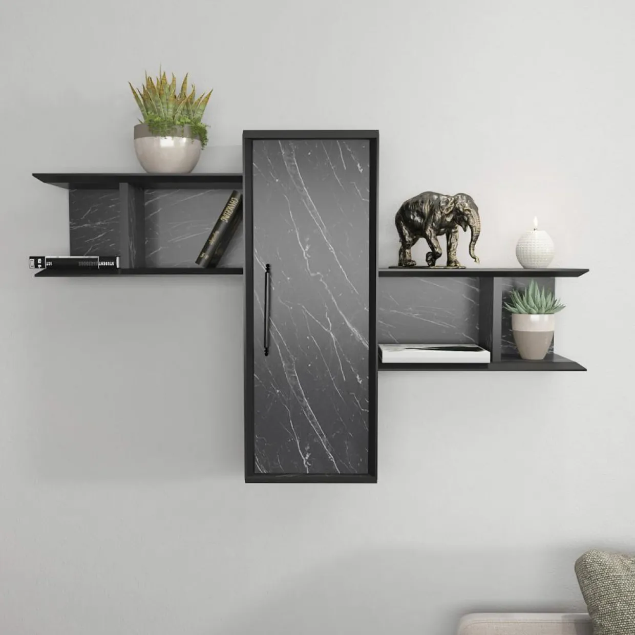 Homitis Etagères^Étagère Olida-Bendire noire - 118.6x35x51.8 cm