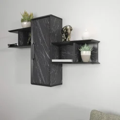Homitis Etagères^Étagère Olida-Bendire noire - 118.6x35x51.8 cm