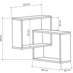 Wooden Art Etagères^Étagère ring naturelle - 68x68x60 cm
