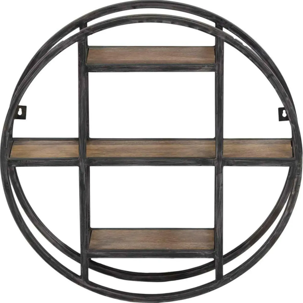 Étagère ronde murale manguier london marron - 60x15x60 cm-Bois & Chiffons Best