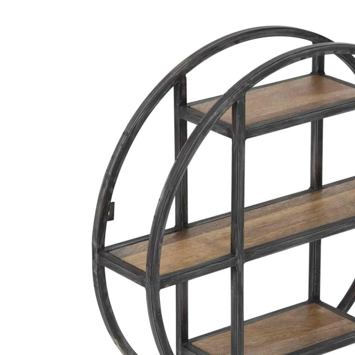 Étagère ronde murale manguier london marron - 60x15x60 cm-Bois & Chiffons Best