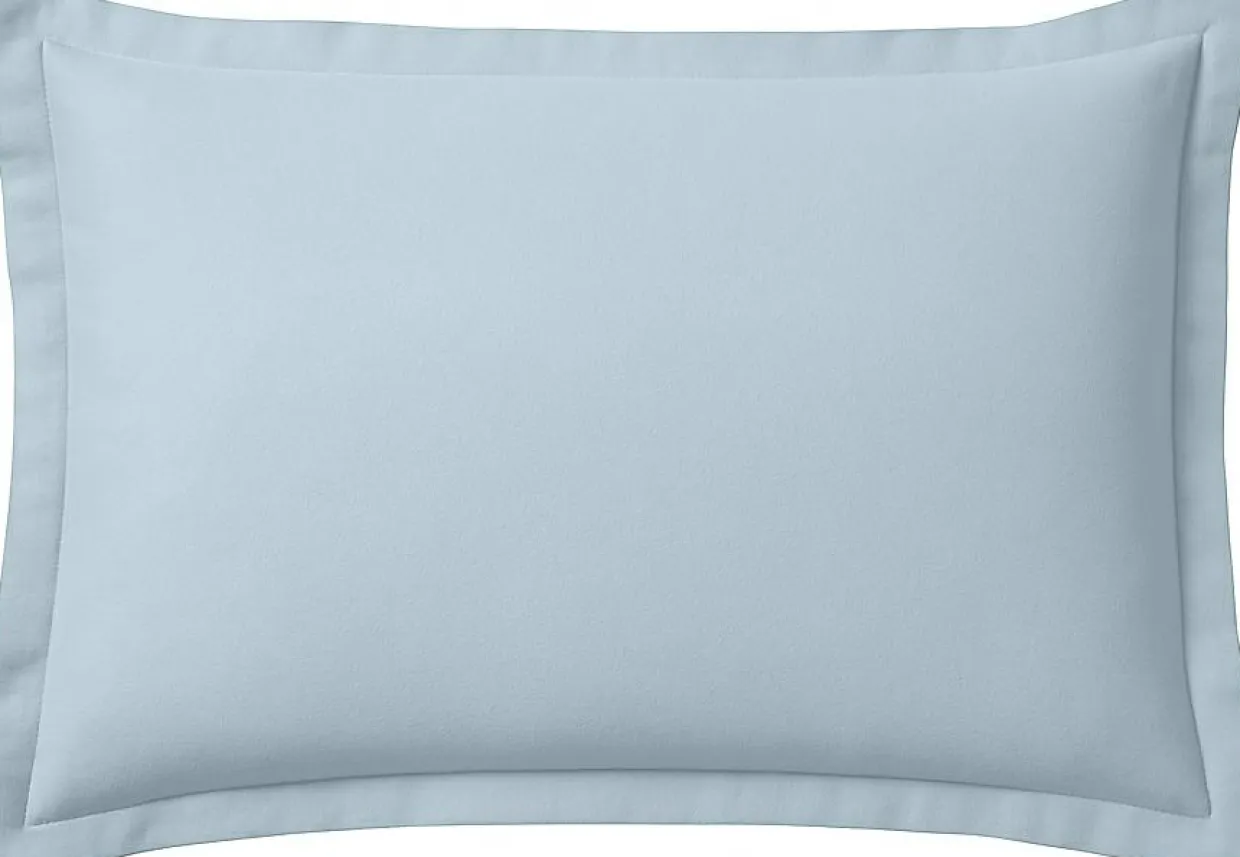 Home Collection Linge De Lit, Ensembles^Taie d'oreiller 100% Flanelle de Coton bleue