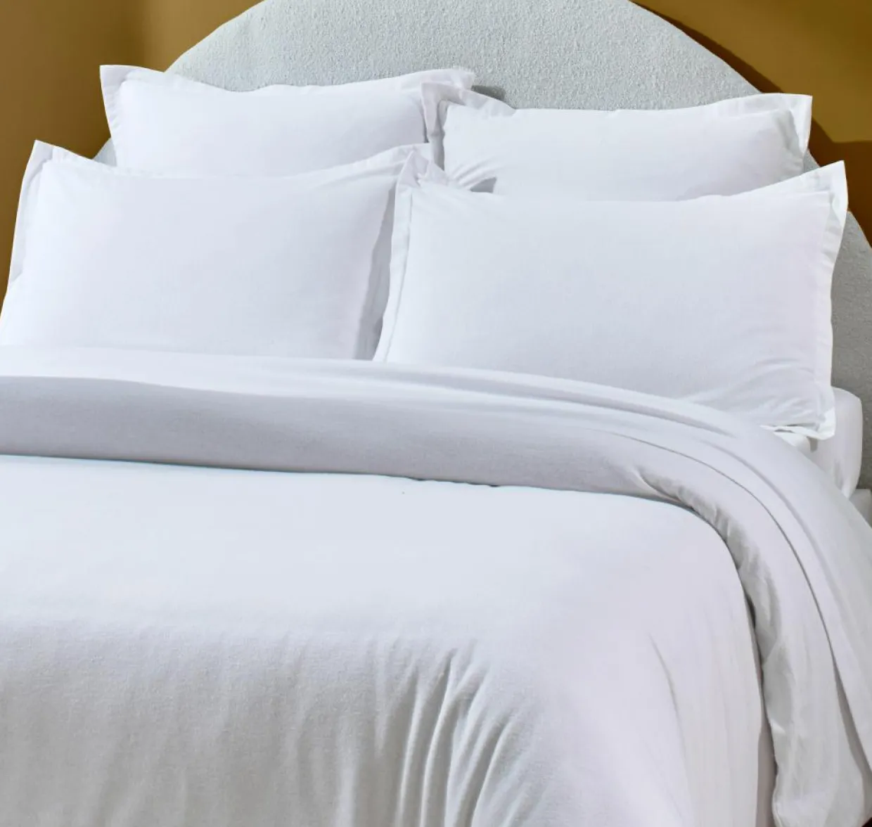 Taie d'oreiller 100% Flanelle de Coton blanche-Home Collection Hot