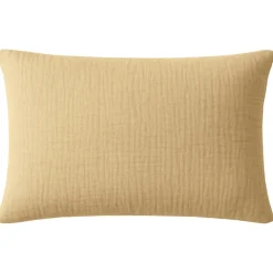 Baton Rouge Linge De Lit, Ensembles^Taie D'oreiller 100% Gaze de Coton Lavé ecru naturel
