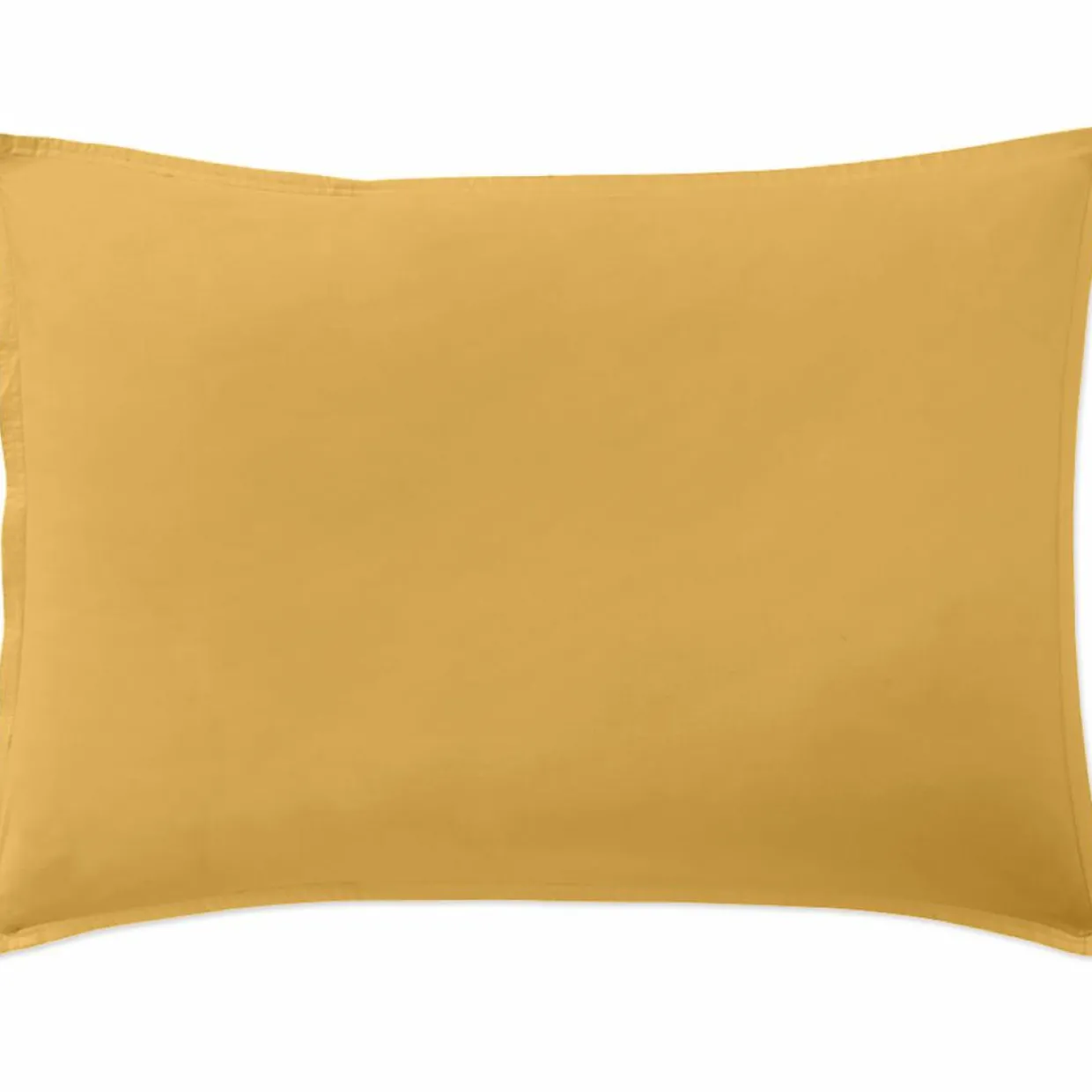 Taie D'oreiller 100% Percale de Coton jaune moutarde-Baton Rouge Discount
