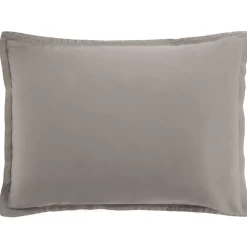 Baton Rouge Linge De Lit, Ensembles^Taie d'oreiller avec volant satin de coton lavé taupe