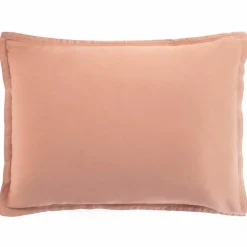 Baton Rouge Linge De Lit, Ensembles^Taie d'oreiller avec volant satin de coton lavé rose