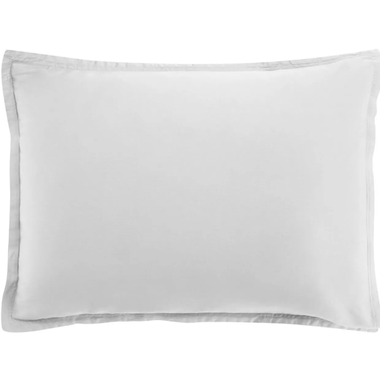 Taie d'oreiller avec volant satin de coton lavé blanche-Baton Rouge New