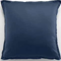 Baton Rouge Linge De Lit, Ensembles^Taie d'oreiller avec volant satin de coton lavé bleue