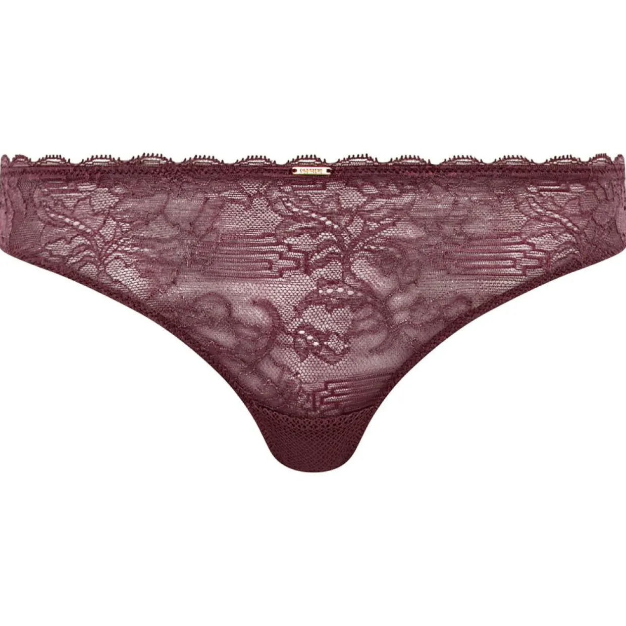 Femme Chantelle Lingerie, Nuit^Tanga Waltz marron cardinal