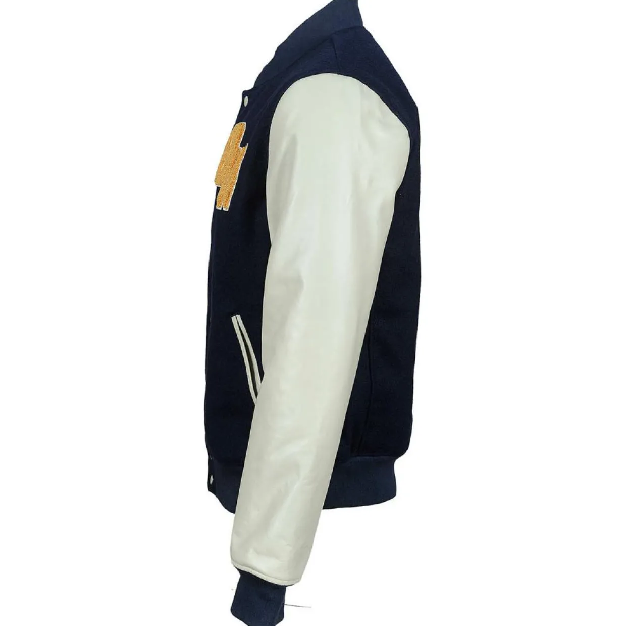 Homme Blue Wellford Vestes, Blousons^Teddy en Laine & Cuir Char bleu