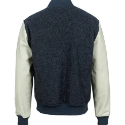 Teddy en Laine & Cuir Char gris anthracite-Blue Wellford New