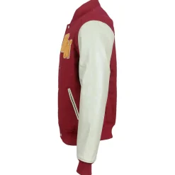 Homme Blue Wellford Vestes, Blousons^Teddy en Laine & Cuir Char rouge