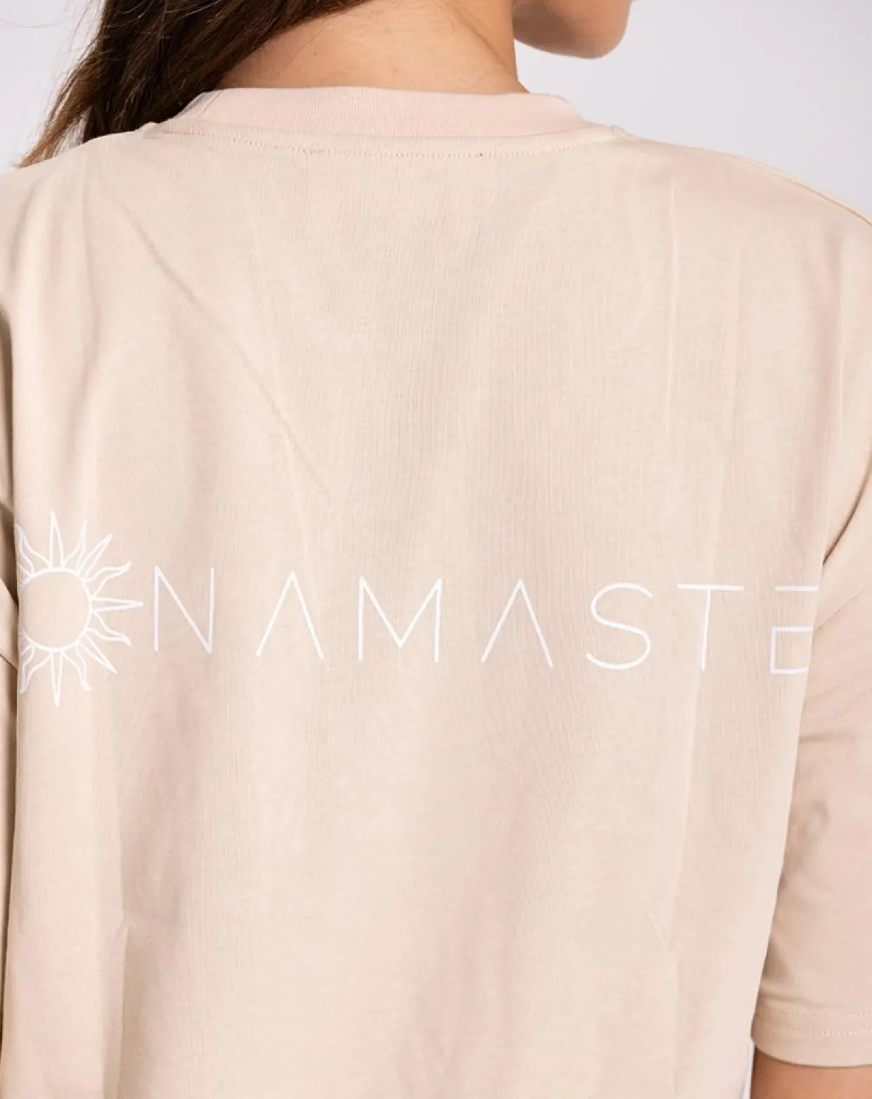 Tee Shirt Oversize beige-Onamaste Sale