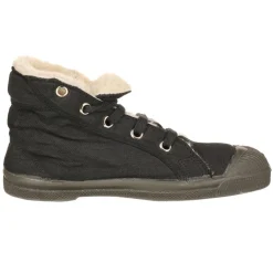 Enfant Bensimon Garçon^Tennis montantes Mid Fourrées lacets grises