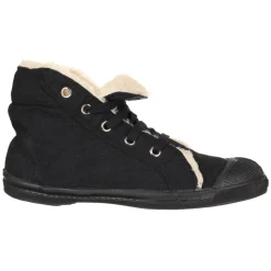 Enfant Bensimon Garçon^Tennis montantes Mid Fourrées lacets marine
