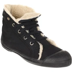 Enfant Bensimon Garçon^Tennis montantes Mid Fourrées lacets marine