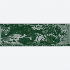 Étole 100% Soie Leandre verte - 70x190 cm-Petrusse