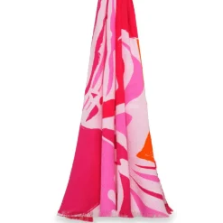 Femme Petrusse Echarpes, Foulards^Étole en Coton Bio Calliope rose - 100x200 cm