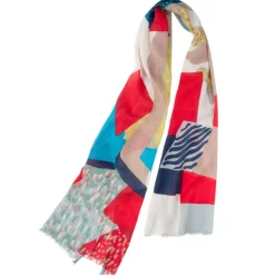 Femme Petrusse Echarpes, Foulards^Étole en Coton Salsa rouge - 50x180 cm