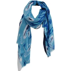 Femme Petrusse Echarpes, Foulards^Étole en Coton Ylang bleue - 100x200 cm