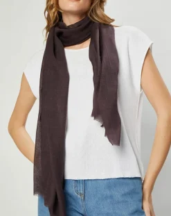 Étole en Laine & Soie Lio cacao - 70x190 cm-Petrusse Hot