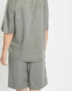 Femme Marc O'Polo Tops Et Blouses^Top ample en Lyocell fluide kaki grisé