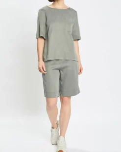 Femme Marc O'Polo Tops Et Blouses^Top ample en Lyocell fluide kaki grisé
