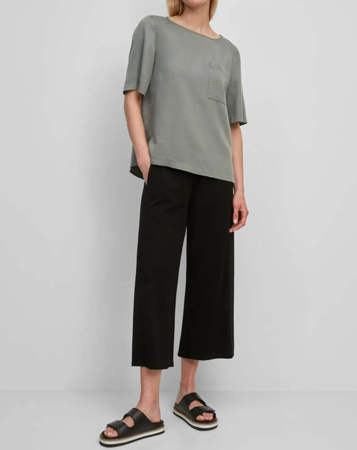 Femme Marc O'Polo Tops Et Blouses^Top ample en Lyocell fluide kaki grisé