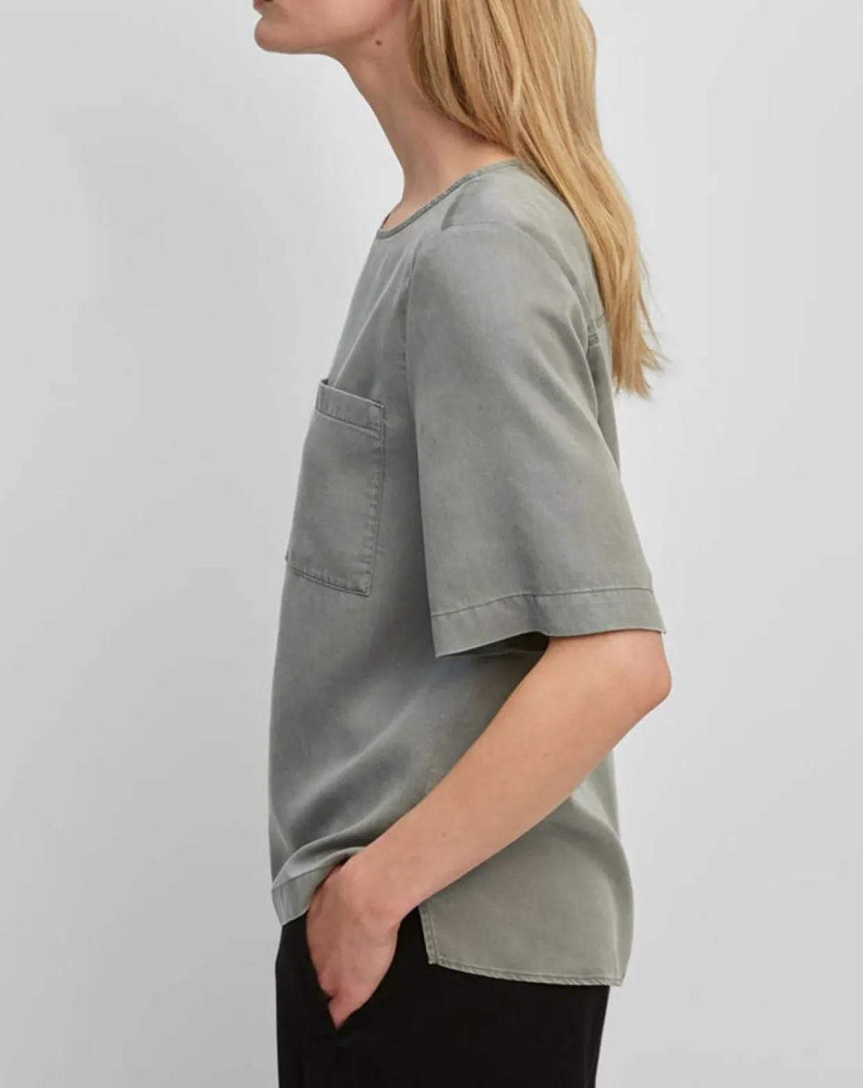 Femme Marc O'Polo Tops Et Blouses^Top ample en Lyocell fluide kaki grisé