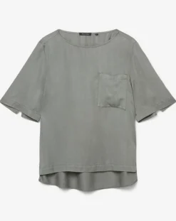 Femme Marc O'Polo Tops Et Blouses^Top ample en Lyocell fluide kaki grisé