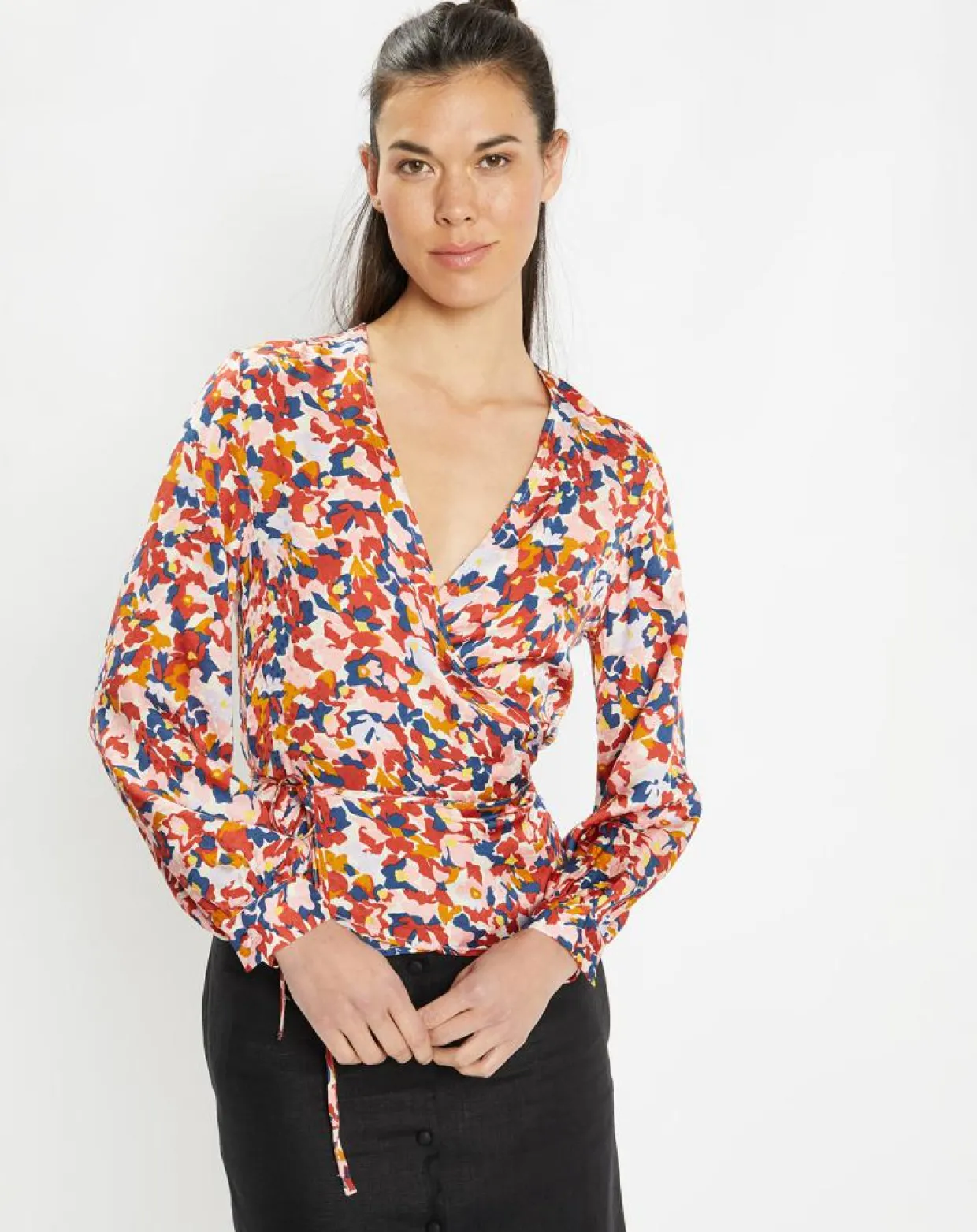 Top Cache-cœur Caprice imprimé multicolore-Galeries Lafayette Hot