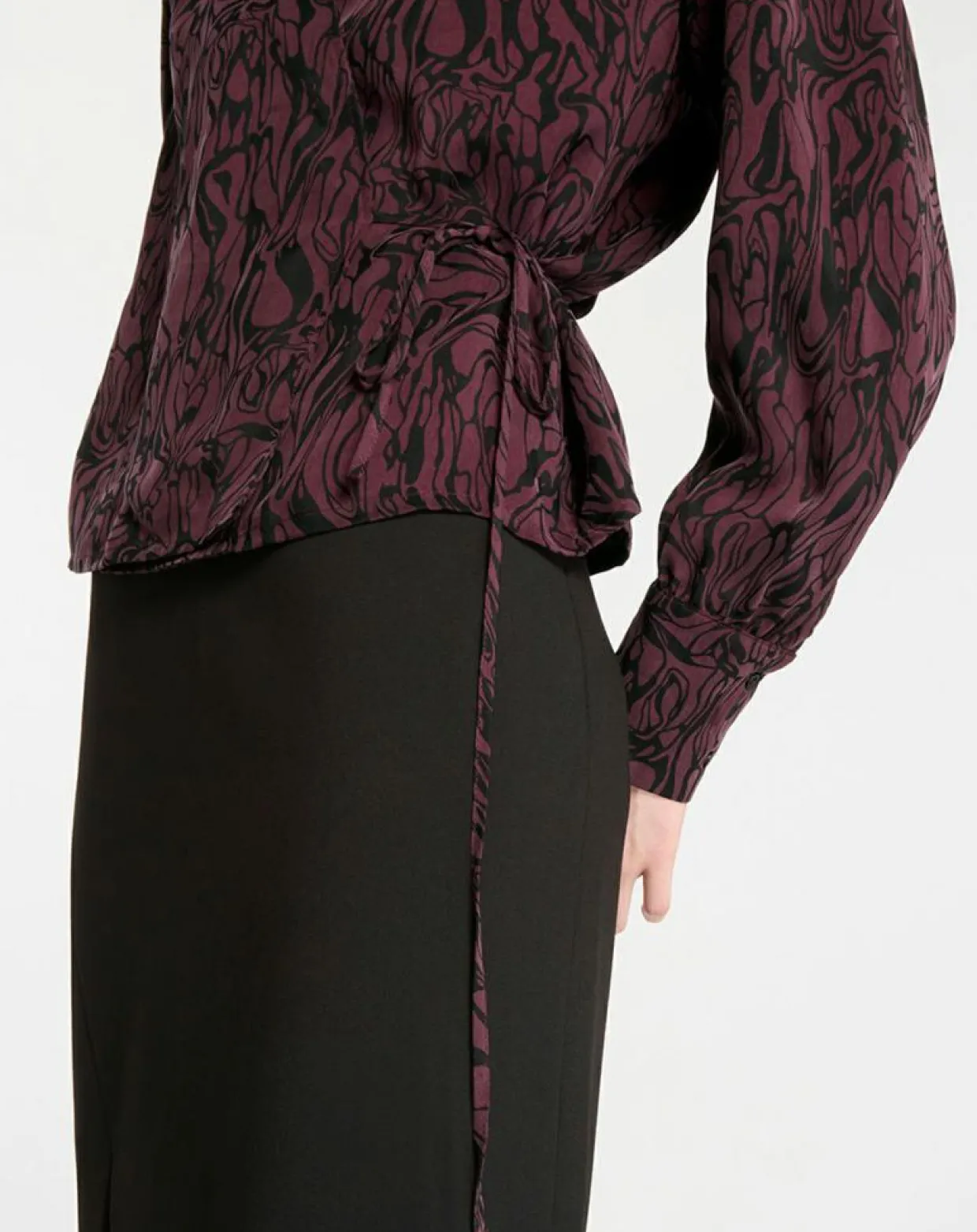 Femme Galeries Lafayette Tops Et Blouses^Top cache-cœur Caprice imprimé fantaisie lie de vin