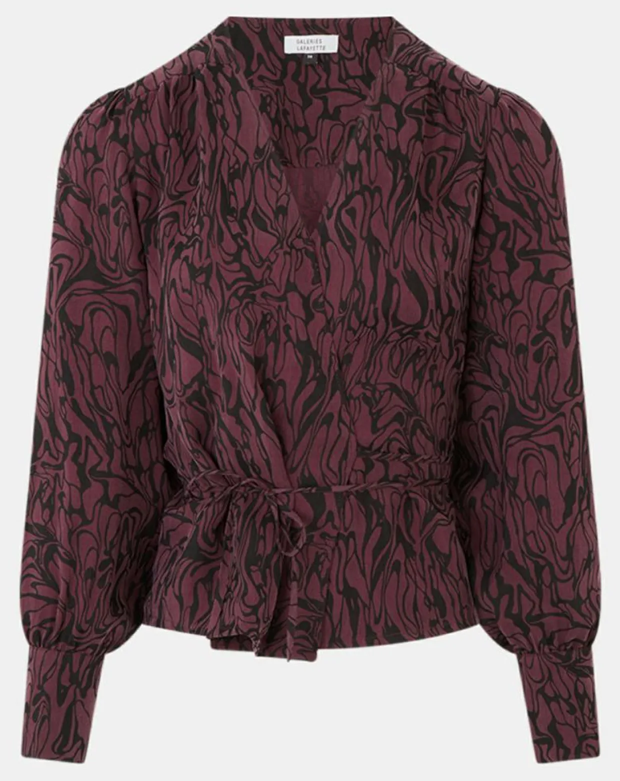 Femme Galeries Lafayette Tops Et Blouses^Top cache-cœur Caprice imprimé fantaisie lie de vin