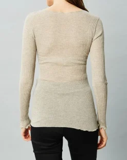 Top Cécile en Laine & Soie caramel-Mare Discount