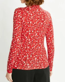 Femme Scotch & Soda Tops Et Blouses^Top col montant imprimé floral rouge