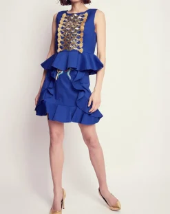 Femme Manoush Tops Et Blouses^Top Crêpe sequins pompons encre