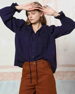 Femme See u Soon Tops Et Blouses^Top en Coton & Lin Inaya violet