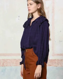 Femme See u Soon Tops Et Blouses^Top en Coton & Lin Inaya violet
